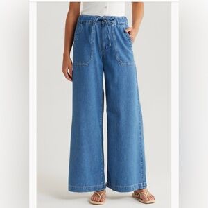 Paige Rumi Wide Leg Drawstring Jeans Size 27P